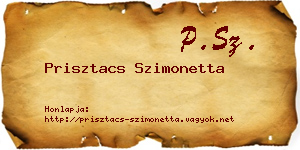 Prisztacs Szimonetta névjegykártya